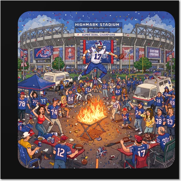 Meanwhile in Buffalo… Wall Art by Buffalo Tees